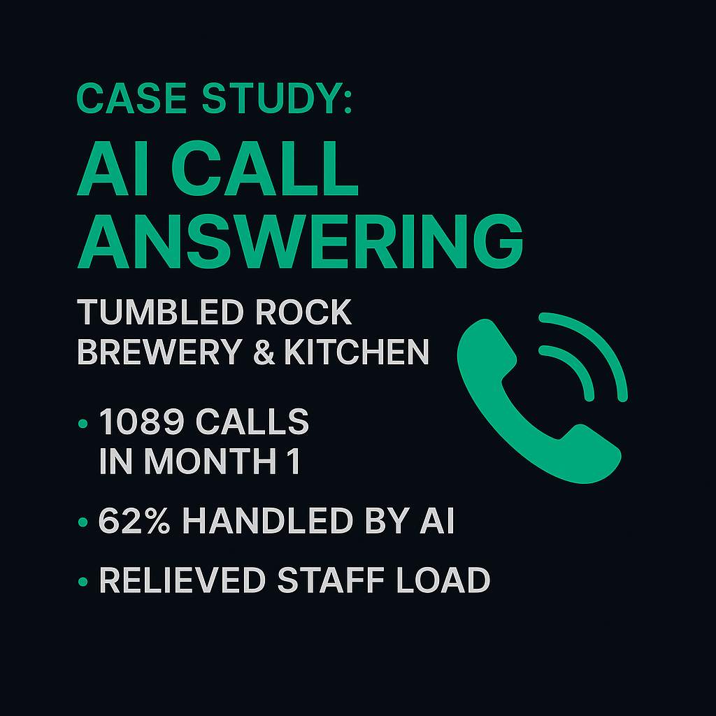 AI Answering for Tumbled Rock Brewery & Kitchen